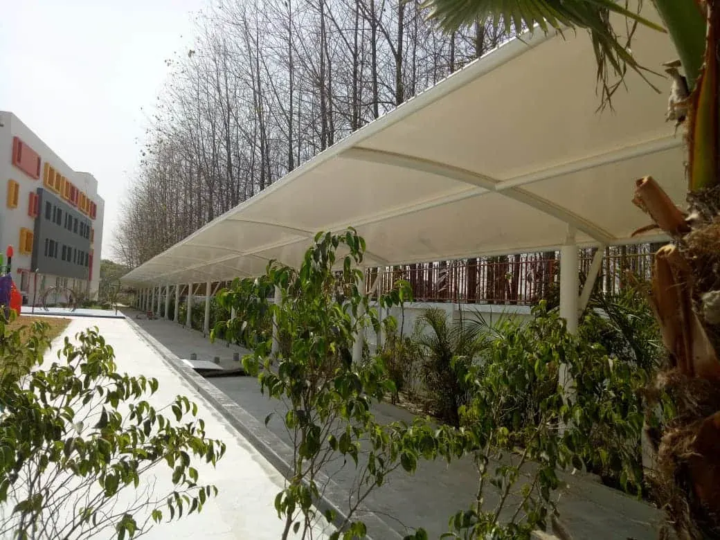 G.D. Goenka School, Rudrapur (255 m&sup2;) tensile structure, Ekra Decor